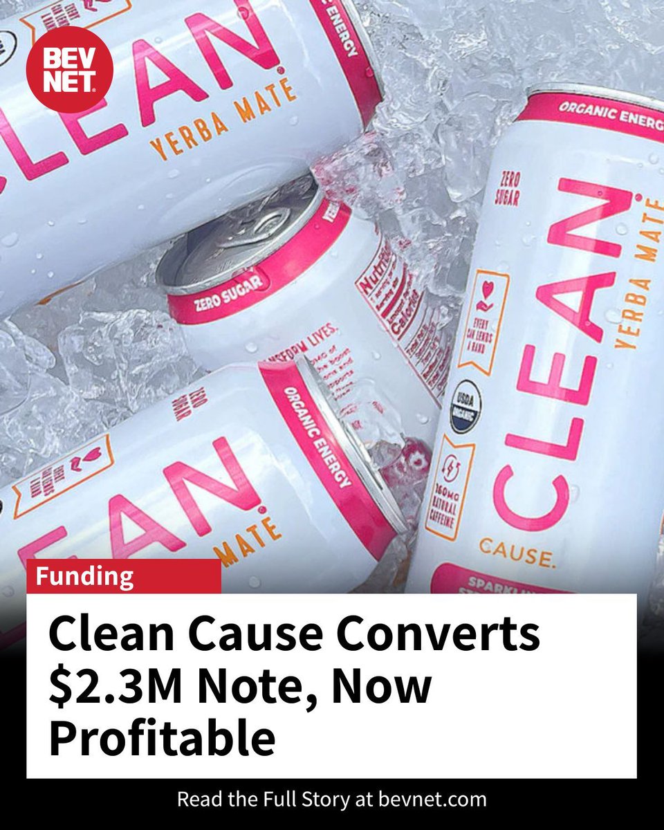 BevNET's tweet image. Clean Cause converted $2.3M to equity and hit profitability in Feb. The yerba mate brand is entering Buc-ee’s and Whole Foods and targets ~11K doors by year-end, eyeing c-store expansion. bevnet.com/news/2025/clea… 🥤📈