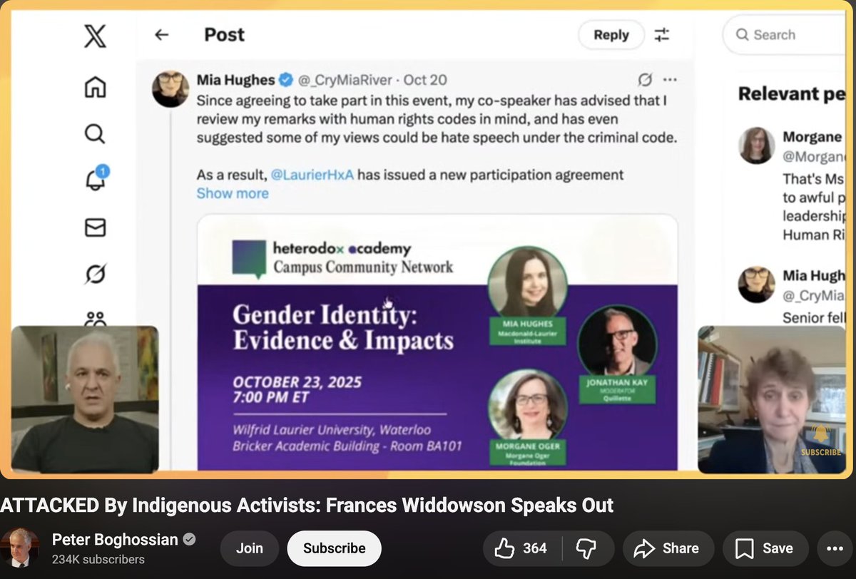 Thank you <a href="/peterboghossian/">Peter Boghossian</a> for the shout out in your discussion with <a href="/FrancesWiddows1/">Frances Widdowson</a>! Register for in-person attendance at the registration link below, or you can tune into the livestream (no registration required).
<a href="/_CryMiaRiver/">Mia Hughes</a> <a href="/MorganeOgerBC/">Morgane Oger</a> <a href="/jonkay/">Jonathan Kay</a>