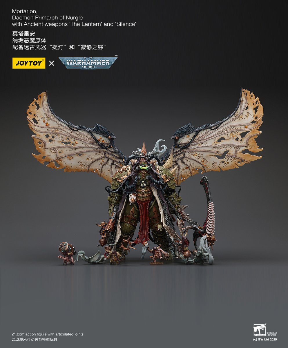 Joytoy_official's tweet image. Mortarion,
Daemon Primarch of Nurgle
with Ancient weapons 'The Lantern' and 'Silence'
#warhammer40k #warhammercommunity #warhammer #joytoy #toyphotography #toy #toyphoto #actionfigure #actionfigures