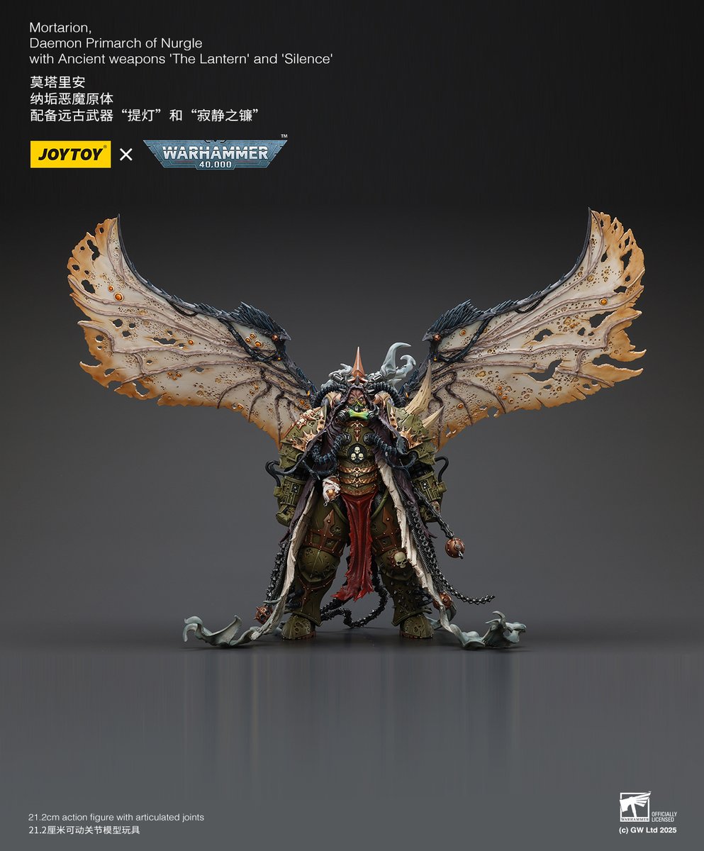 Joytoy_official's tweet image. Mortarion,
Daemon Primarch of Nurgle
with Ancient weapons 'The Lantern' and 'Silence'
#warhammer40k #warhammercommunity #warhammer #joytoy #toyphotography #toy #toyphoto #actionfigure #actionfigures