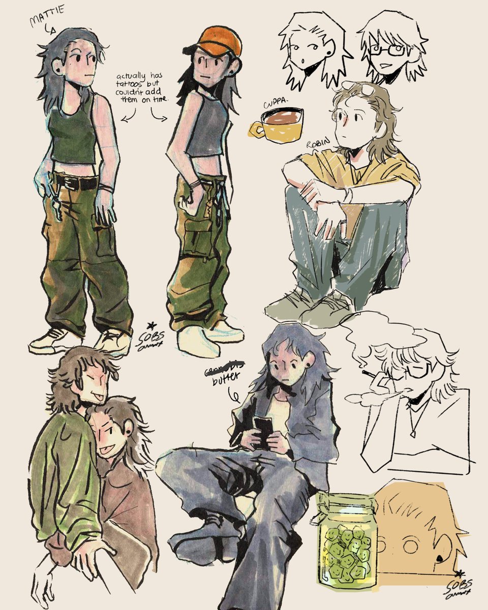 8 days left of ShortBox Comics Fair! here's some old wip sketches! check out and grab my comic, 'Crash Out Works' here: https://t.co/6nO3dlvCNz 