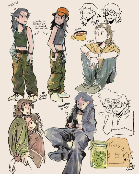 8 days left of ShortBox Comics Fair! here's some old wip sketches! check out and grab my comic, 'Crash Out Works' here: https://t.co/6nO3dlvCNz 