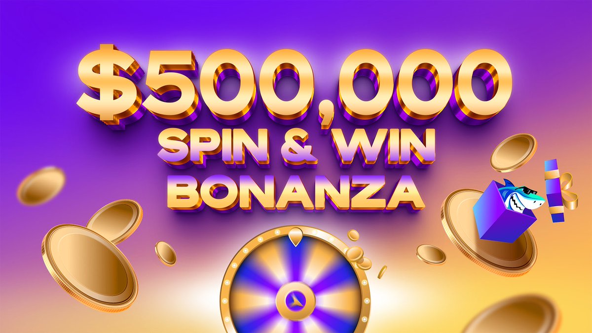 MiklosDenkler's tweet image. 🎉  SHARKROLL $500,000 SPIN & WIN BONANZA IS LIVE!  🎉
Get ready to spin your way into cash prizes, bonus funds, free spins, SHRL tokens, lottery tickets, and mystery boxes packed with surprises 🎁
🎀 How it works:
🎡 Spin the Sharkroll Wheel to win various prizes.
🎡 Unlock…