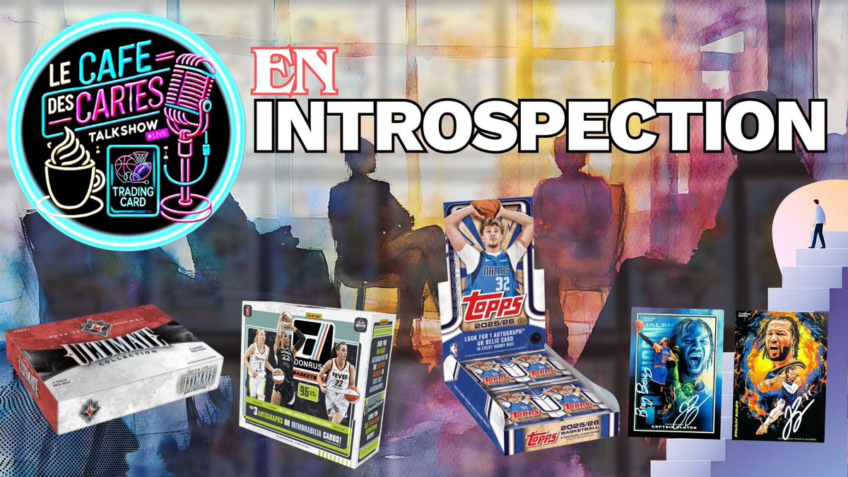 ☕️lundi 21h un #CaféDesCartes exceptionnel,  on tente de decripter nos pratiques avec une Psy (êtes vous prêt ?)
Beaucoup d’actus aussi et notamment le lancement officiel des <a href="/Topps/">Topps</a> basketball demain au NBA store (nos envoyés spéciaux seront sur place) 
Rdv sur twitch et YouTube