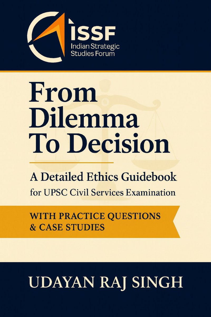 You can now purchase the paperback version of our Ethics book from Amazon

The Amazon link is 

amzn.in/d/3ZRepcV

The free PDF version will always be uploaded here, you can get it printed from your end, no restrictions from our side 

Link to PDF:

t.me/ISSF_UPSC/9346