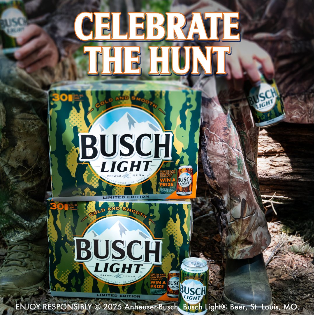 A cold Busch Light is perfect after the hunt
