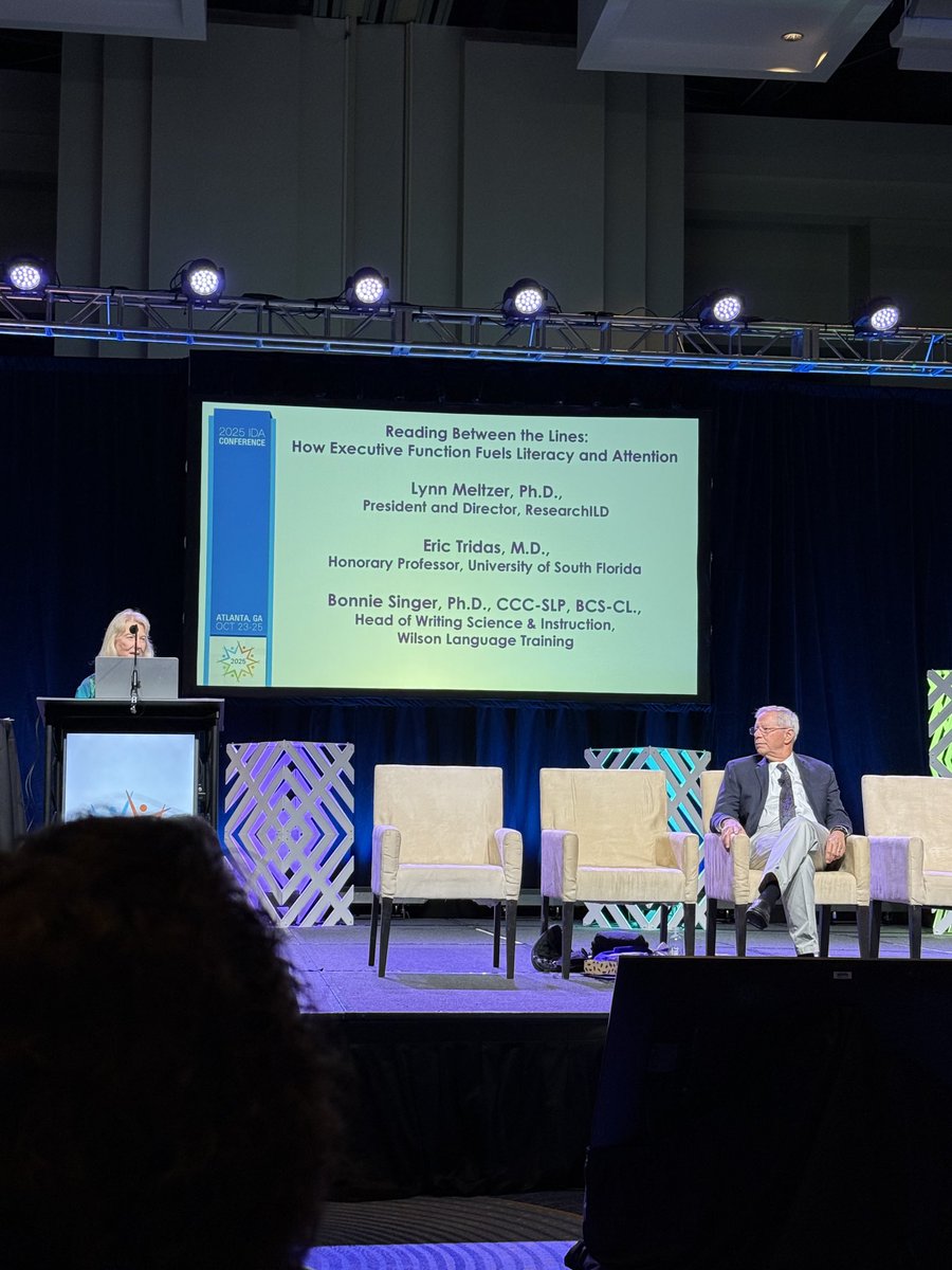 brett_tingley's tweet image. “How Executive Function Fuels Literacy &amp;amp; Attention” with @LynnMeltzer &amp;amp; @EricTridas at #DyslexiaCon2025 — such an important topic for our dyslexic kids! 💡

Loved all the practical, doable strategies to help kids focus, plan &amp;amp; thrive. 🧠💪

#ExecutiveFunction #Literacy #Dyslexia