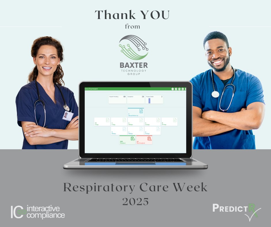 baxter_tech's tweet image. RTs are the engines behind every patient’s progress: balancing care, education &amp;amp; tech every day. At #BaxterTechnologyGroup, we built #InteractiveCompliance to simplify PAP workflows &amp;amp; give RTs more time for what matters most: your patients. 
#RCWeek2025 #RespiratoryCareWeek #DME