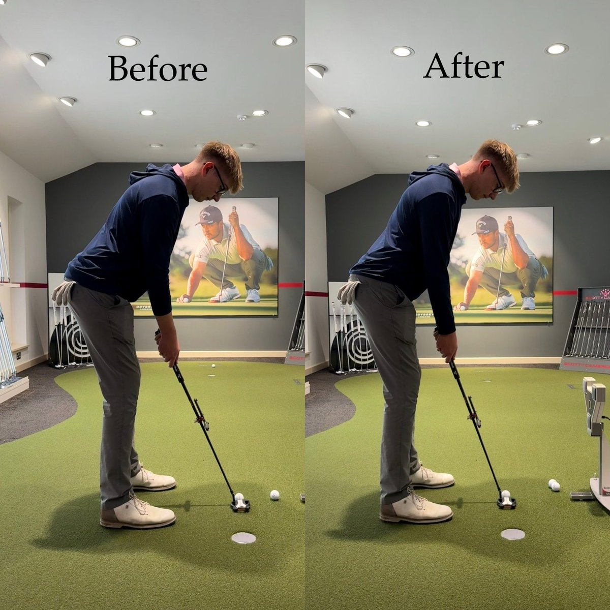 ChangeTheGame54's tweet image. 🚨 Putting gains unlocked! 🚨

Corran’s SAM PuttLab score jumped from 73.9% to 82.7% just by improving his posture. 📈

Sometimes the smallest adjustments make the biggest difference. 💪

#TheLeadingEdgeGolfCompany #ChangeTheGame #Putting #GolfCoaching #GolfImprovement