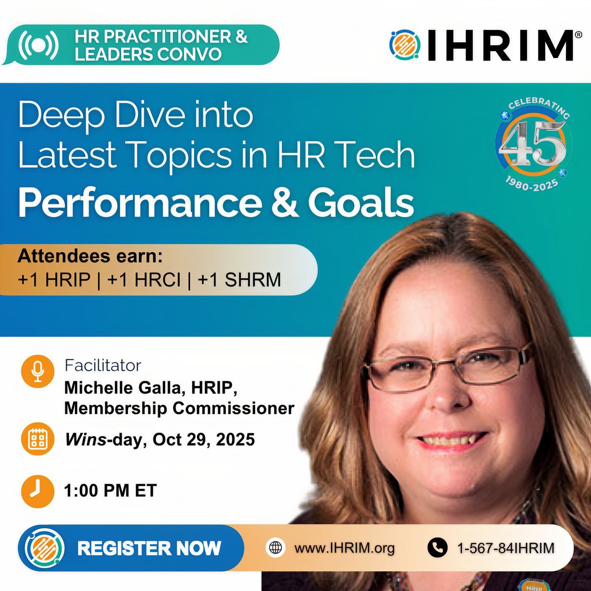 IHRIM's tweet image. Join us next Wednesday for an interactive discussion on how technology is reshaping performance management and goal setting — facilitated by Michelle Galla, HRIP.

🤝 𝗥𝗲𝗴𝗶𝘀𝘁𝗲𝗿 𝘁𝗼𝗱𝗮𝘆: ihrim.site-ym.com/events/EventDe…

#PerformanceManagement #Goals #PeopleTech #HR #CONVO