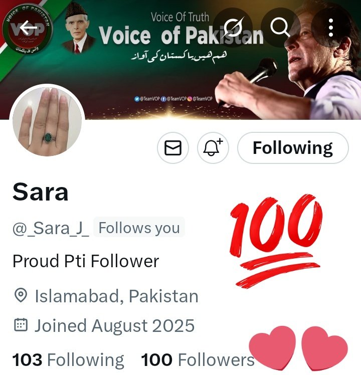 Congratulations <a href="/_Sara_J_/">Sara</a>  on completion of 100 

You are champion of <a href="/TeamVOP1/">Team VOP Official</a> 

<a href="/Shazi_Pti5/">𝕾𝖍𝖎𝖗𝖆𝖟 𝕬𝖑𝖎.𝕭𝖚𝖐𝖍𝖆𝖗𝖎🇵🇰ᵛᴼᴾ</a> 
<a href="/ImtiazButt79/">Imtiaz Butt(Limited Edition)</a> 
<a href="/amtuljhameed/">𝙍𝘼𝙉𝙄 ᵛᵒᵖ¹</a> 
<a href="/samaribhatti/">Samar Bhattiᵛᵒᵖ¹</a> 
<a href="/Sana_khan656/">sanaᵛᵒᵖ¹</a> 
<a href="/Aadi_Baaba/">Keyboard warriors 🫵</a>
<a href="/Owais_khan619/">Owais_Khan</a>