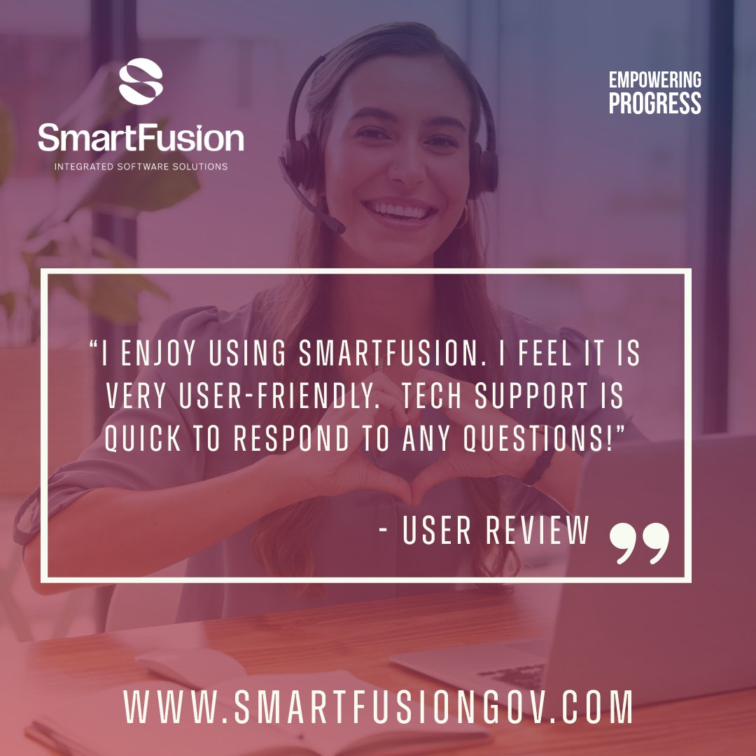 Smartfusion_HLG's tweet image. Reliable support keeps your operations on track. SmartFusion simplifies payroll, finance, and utility billing—our team is here when you need us. We value your trust and are committed to responsive service.

#SmartFusion #LocalGovernment #PublicSectorSoftware #ClientSupport