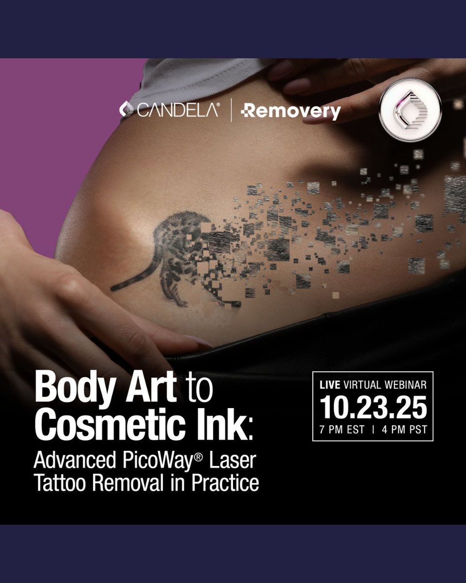 Cosmetic tattoo removal is growing and PicoWay® is leading the way. Join Candela’s live webinar HAPPENING TONIGHT with Removery experts to discover what’s next in laser tattoo removal.

Last chance to register: bit.ly/3KpTy5f