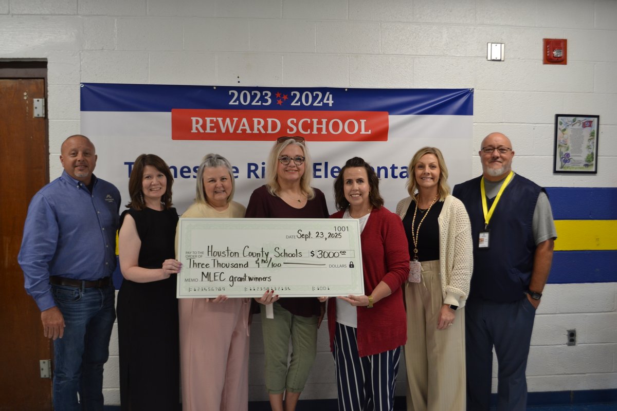 Putting those co-op principles into practice! MLEC is proud to award ✨$15,000✨ in grants to area schools with our Adopt-A-School program; created with matching funds from CoBank, the Tennessee Valley Authority and MLEC.