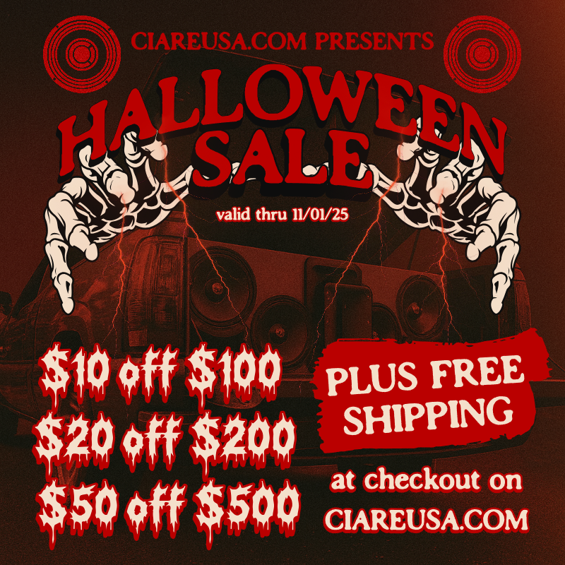 Ciare_USA's tweet image. 👻 The Ciare USA Halloween Sale is here, now’s your chance to save BIG and get FREE SHIPPING.
Sale ends 11/01/25 – Turn up the terror and unleash your system!!
Shop Now: bit.ly/48DzBlE

#mobileaudio #caraudio #motorcycleaudio #basshead #loudneversoundedsogood #teamciare