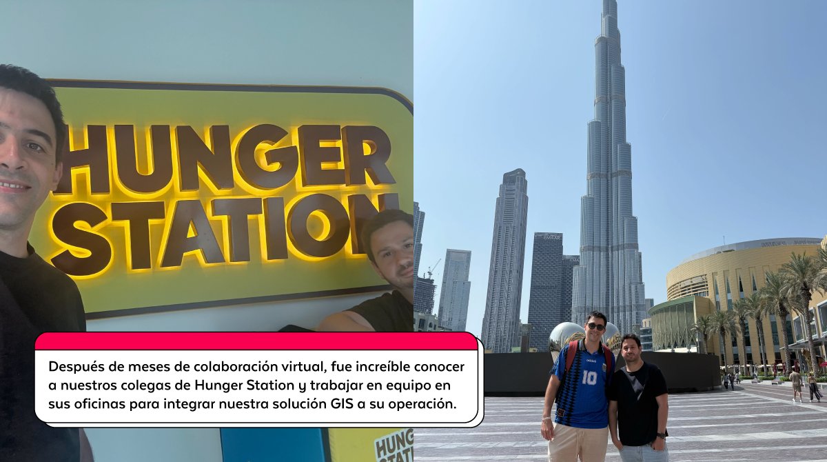 PeYaTech's tweet image. La tecnología PeYa ya es clave en Arabia Saudita. 🚀
Nuestro equipo integró nuestra solución #GIS con @HungerStation en Dubai.
Dato: Tuvimos que comer los alfajores... el dulce de leche no cruzó la barrera cultural. 😂
#TechIntegration #GlobalScale #SoftwareEngineering