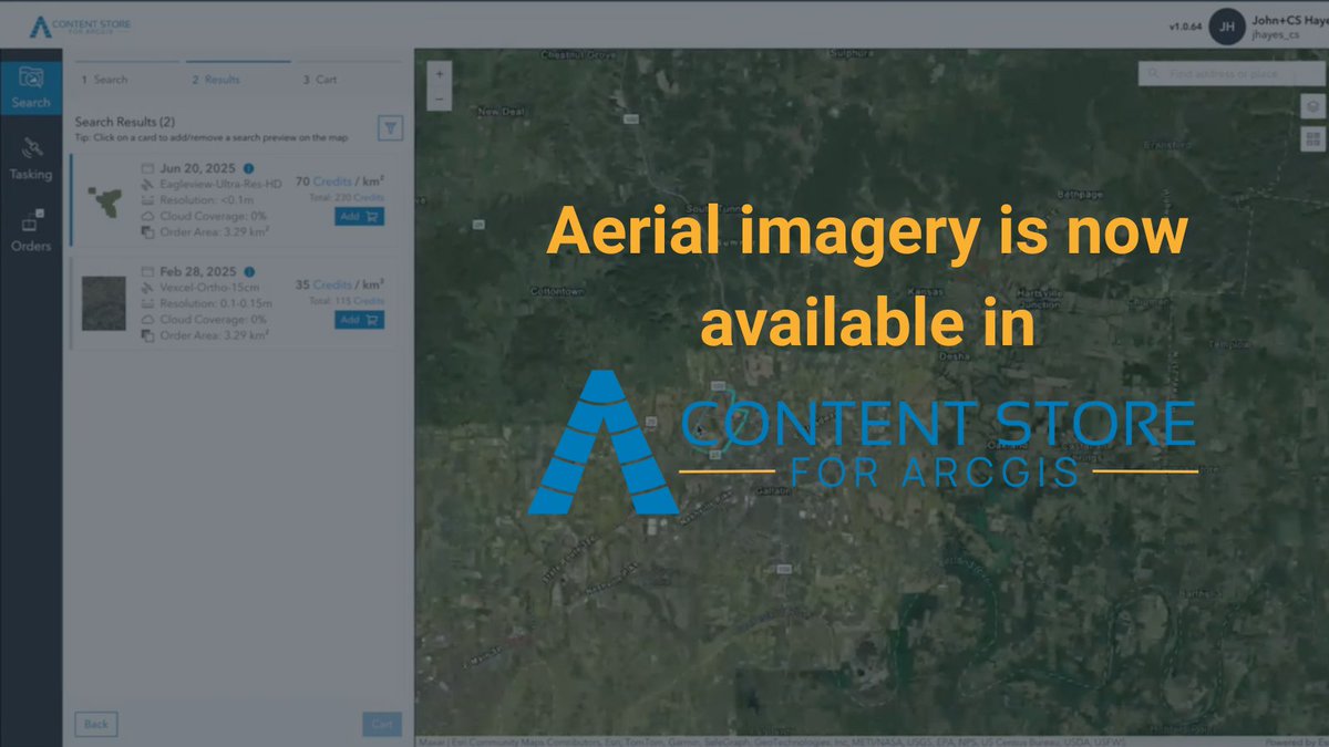 High-res aerial imagery is now available directly in SkyWatch’s Content Store for <a href="/Esri/">Esri</a> ArcGIS! 

Access premium data, preview &amp; purchase it right inside your Esri environment.

Learn more 👇
hubs.li/Q03PTCyK0

#GIS #ArcGIS #AerialImagery #EarthObservation