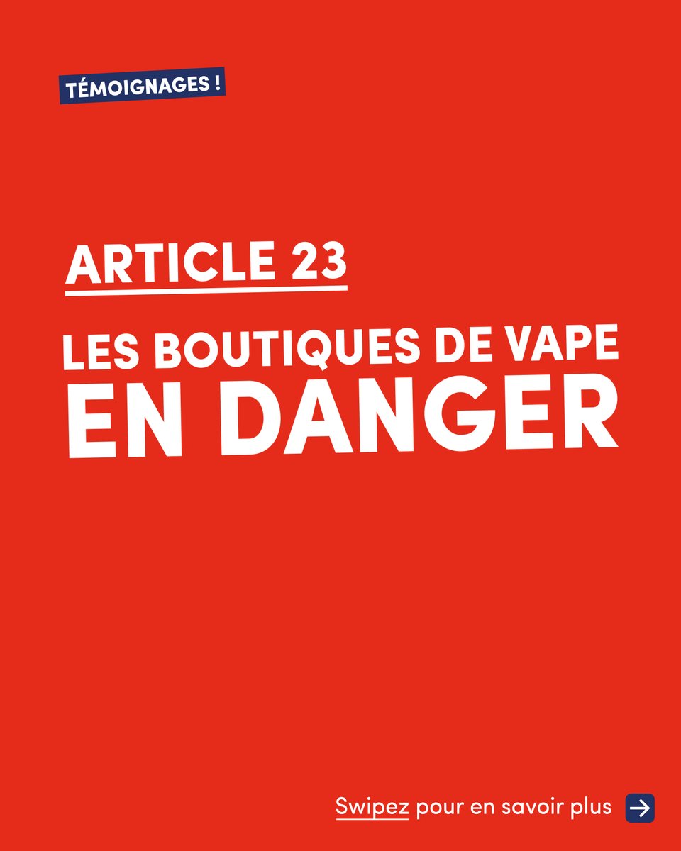 Netuezpaslavape's tweet image. 🗣️ Article 23 : la parole aux pros ! 

👉 Plusieurs boutiques ont accepté de témoigner sur les dangers de cet article pour la santé et l&apos;emploi ⚠️

1/2

#NeTuezPasLaVape 
#VaperNestPasFumer
#NonALArticle23
#VapeIndependante