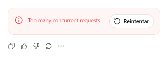 rikota_ai's tweet image. @OpenAI @ChatGPTapp "Too many concurrent requests" is constantly appearing, despite sending just one message.