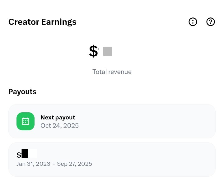 hyperkrypt's tweet image. Every like, reply, and repost could be cash in your pocket, are you monitized?

Creators, heads up! 

X now makes it simple to see exactly when your next payout arrives with the updated Creator Earnings Dashboard. Every interaction from Premium users, likes, replies,…