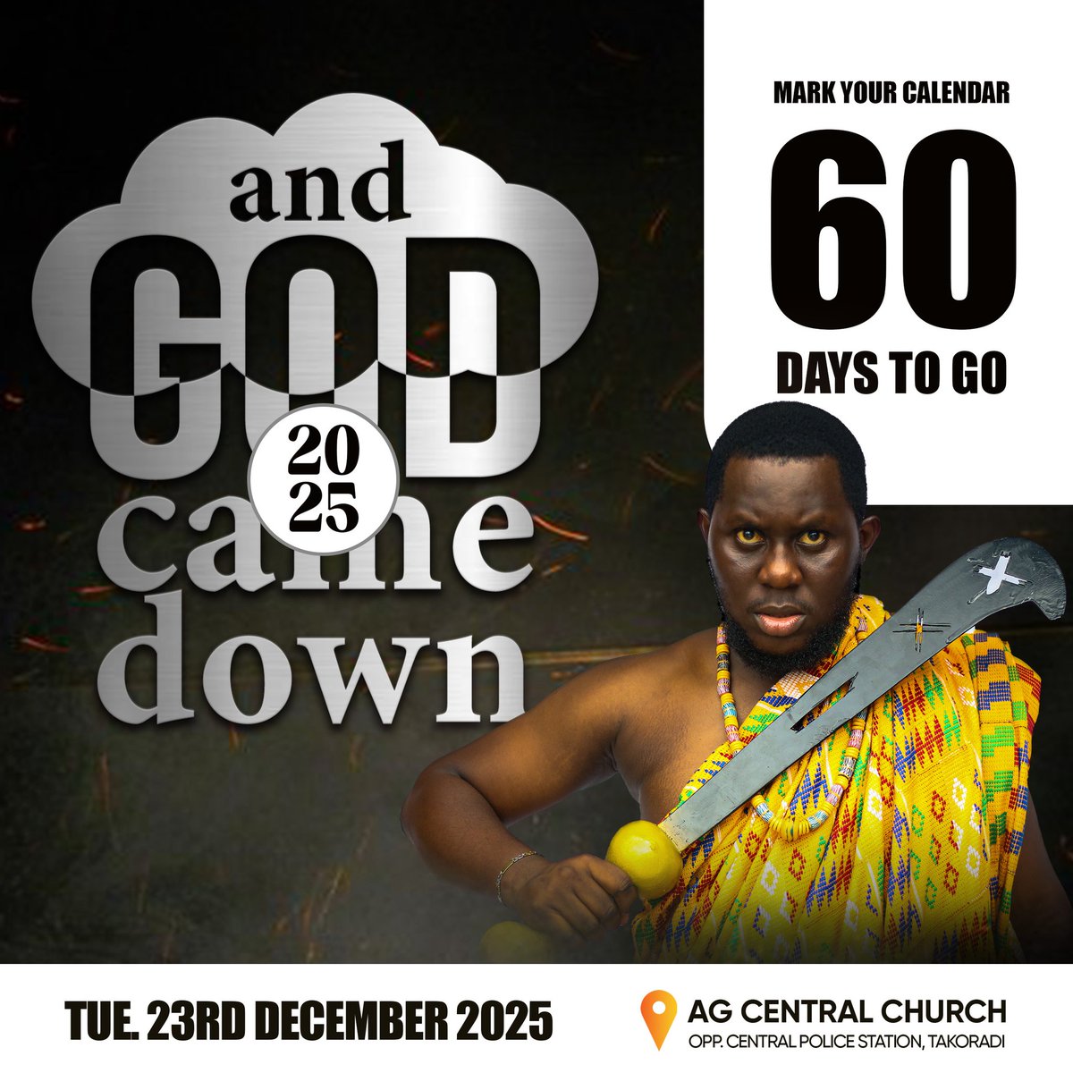 RMelfah's tweet photo. ⏳🔥 The countdown is ON — just 60 days to glory! 🔥⏳
Heaven is drawing near 🌥️, hearts are stirring ❤️, and something divine is about to unfold ✨🙌  

#AmdGodCameDoen25'
#60DaysToGo 
#AGCentralChurch
#23rdDecember
#ChristmasinTakoradi
#AGGhana https://t.co/ABrLiaLp8t
