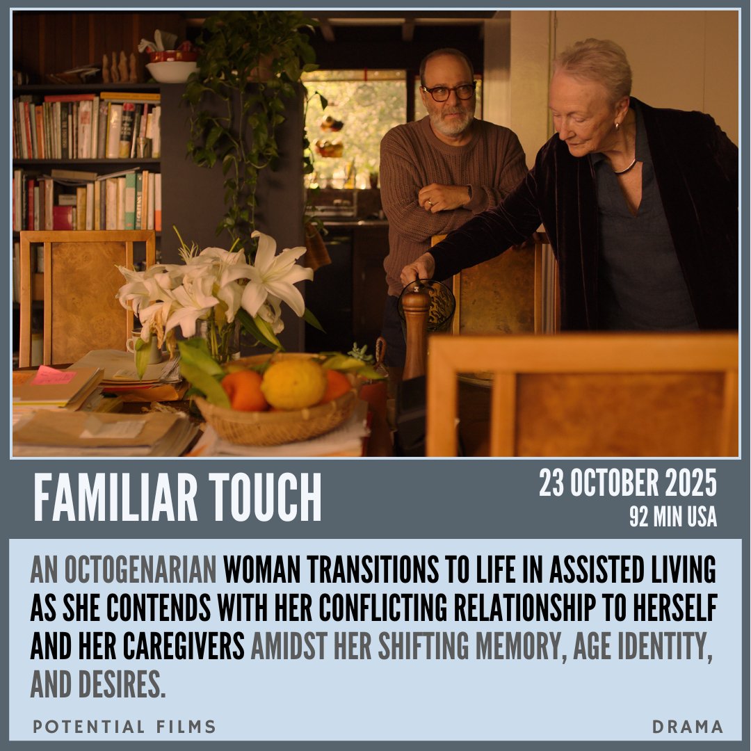 filmqAU's tweet photo. An octogenarian woman transitions to life in assisted living as she contends with her conflicting relationship to herself and her caregivers amidst her shifting memory, age identity, and desires.
https://t.co/YUwFCBQCfF

#FamiliarTouch
#KathleenChalfant
#CarolynMichelleSmith https://t.co/PVhoSN8ilr