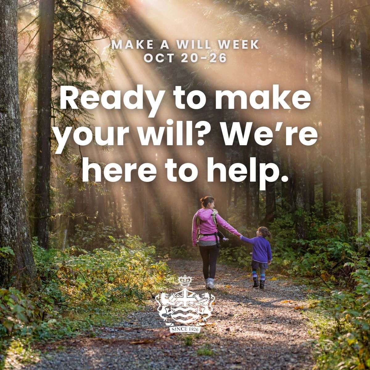 Ready to make your will? We’re here to help.

Make a Will Week is the perfect time to reach out to a local BC Notary. They’re trained legal professionals who can:
• Guide you through valid and current will practices
• Ensure digital or paper wills meet legal requirements
•