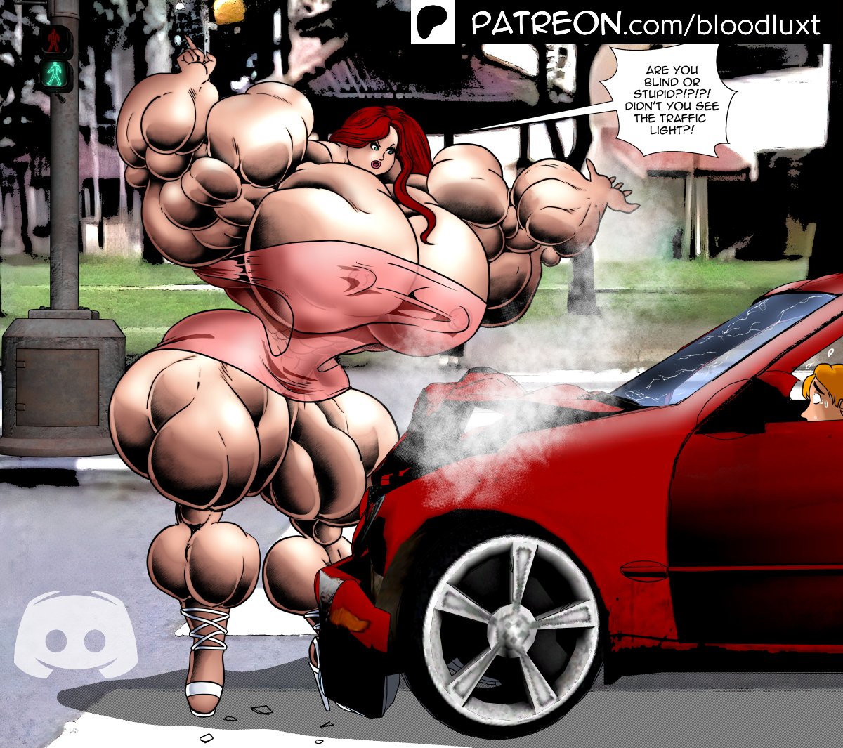 bloodluxt_pf's tweet photo. Traffic lights can’t stop her… but bad drivers should 😅💥
💪 More muscle power, comics &amp; animations on Patreon!
Join our Discord to explore the full gallery.
👉 https://t.co/UAN0uOfLs3
#musclewoman #powerfem #patreonartist #bloodluxt https://t.co/6g653CoEo4