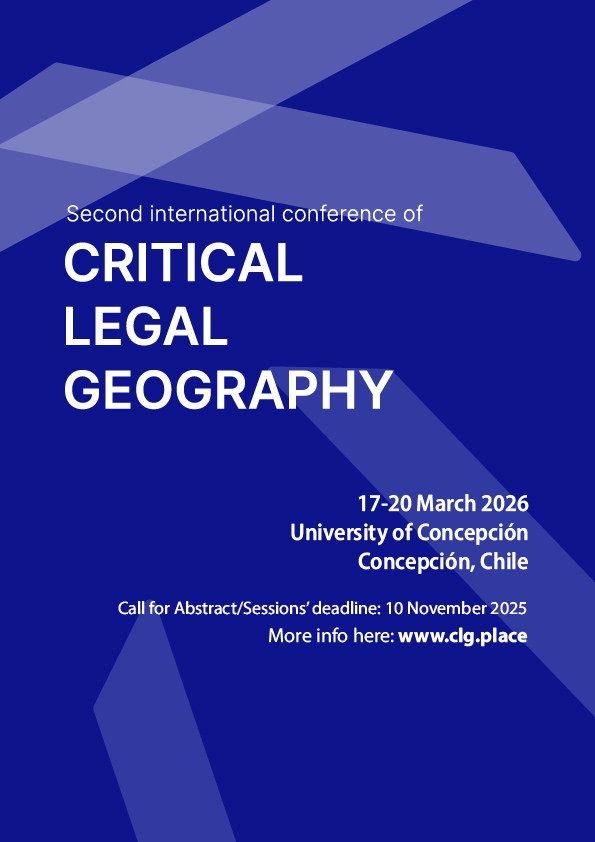 Less than 3 weeks left to submit proposed abstracts or sessions to the Second International Conference of Critical Legal Geography (University of Concepción in Chile, March 17-20, 2026). 
No conference fee &amp; some grants available
Deadline: 10 Nov. Info: clg.place/apps/f59d75fb1…