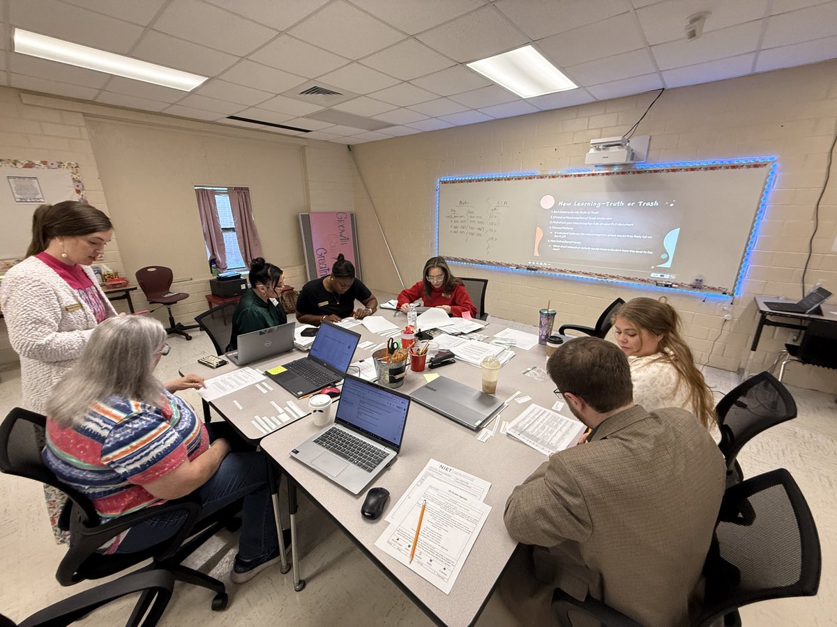 Shout out to <a href="/drew_schools/">Drew Central Schools</a> Superintendent Nancy Chapman and Principal Shepard engaging in Drew Central High Science cluster meeting! Leading through learning! DCHS has been labeled <a href="/ArkansasEd/">Arkansas Department of Education</a> B for the first time ever. Science teachers today were digging deep into how to their