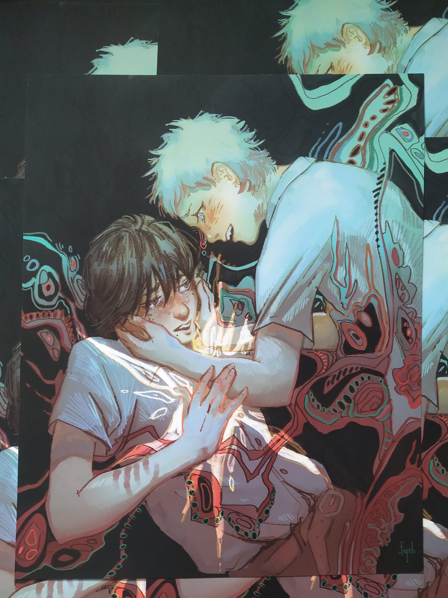 _fiyeli's tweet image. Hi folks!
My yoshikaru print is available to buy! DM me for more details 
#光が死んだ夏 #thesummerhikarudied #hikarugashindanatsu #TSHD #tshdtwt