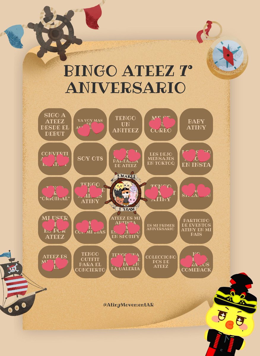 sanniect's tweet photo. BINGO BINGO !!

#에이티즈_7주년_항해는_계속된다  #7_years_with_ATEEZ #A_TO_Z #ATEEZ #에이디스 @ATEEZofficial https://t.co/wrAx2JGA0u