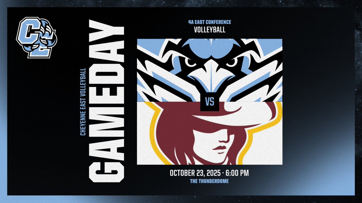 Lady T-Bird Volleyball closes the regular season TONIGHT at 6pm vs. Laramie!
It’s Favorite Jersey Night — pack the Thunderdome &amp; bring the energy before Regionals next week! 💙🏐
#BringTheThunder #TheNest #TbirdPride #Courage