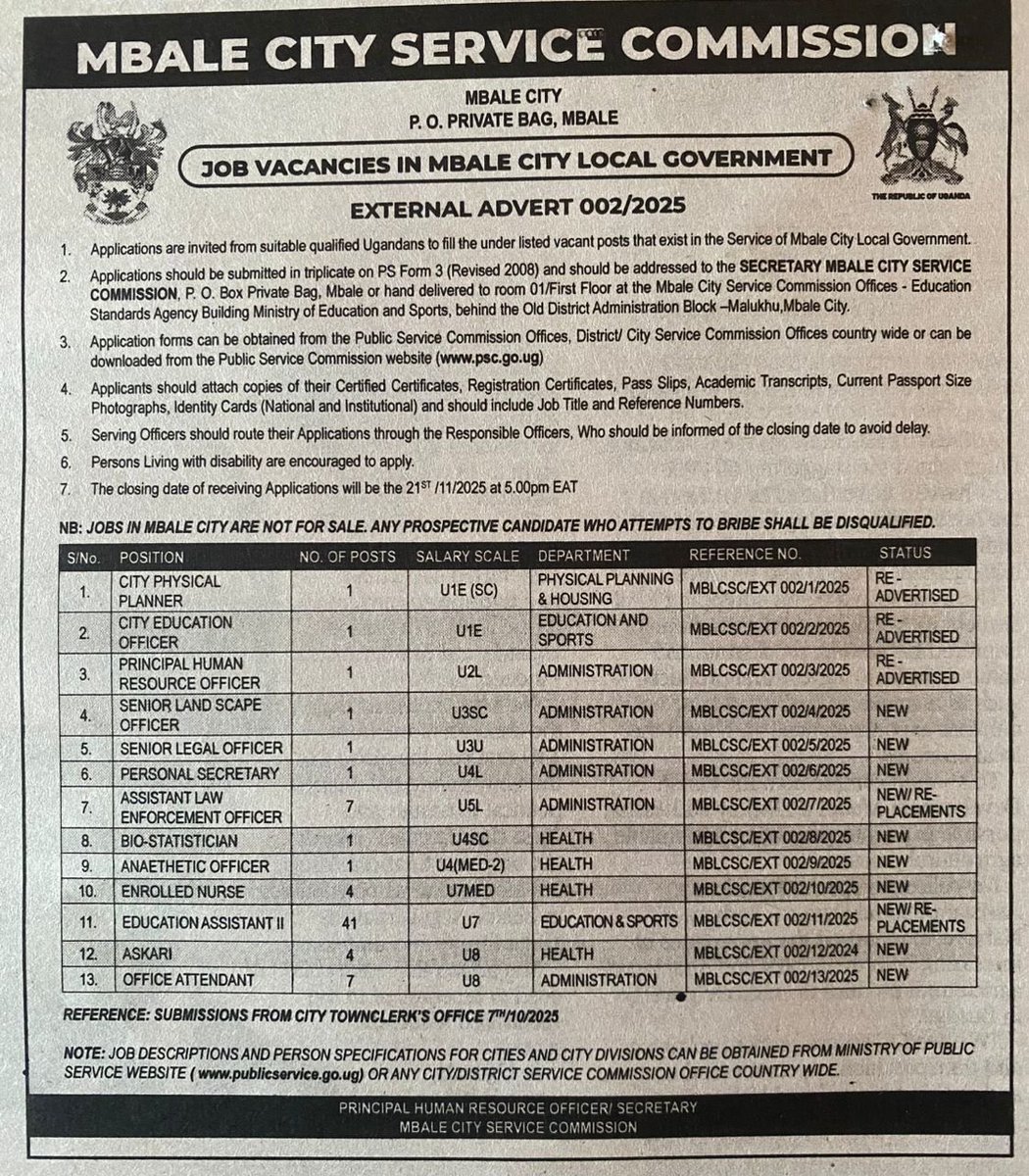 JobAdvertsUG's tweet image. #ICYMI Several Districts Local Governments are hiring 

RETWEET TO SHARE WIDELY