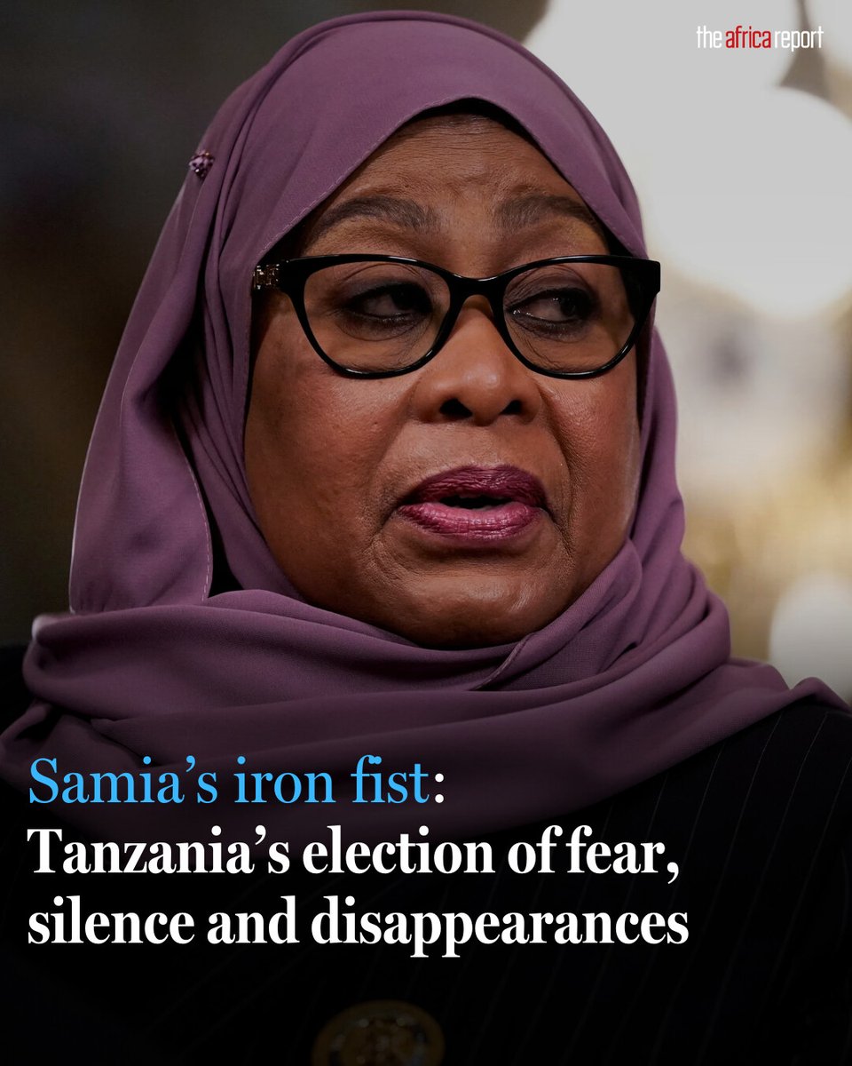 The Africa Report (@theafricareport) on Twitter photo Once hailed as a reformer, ➡️ l.theafricareport.com/kpk President <a href="/SuluhuSamia/">Samia Suluhu</a> now presides over a nation gripped by anxiety. With opposition leaders jailed, critics missing and ruling party figure Humphrey Polepole among the disappeared, Amnesty International warns next week’s Once hailed as a reformer, ➡️ l.theafricareport.com/kpk President <a href="/SuluhuSamia/">Samia Suluhu</a> now presides over a nation gripped by anxiety. With opposition leaders jailed, critics missing and ruling party figure Humphrey Polepole among the disappeared, Amnesty International warns next week’s