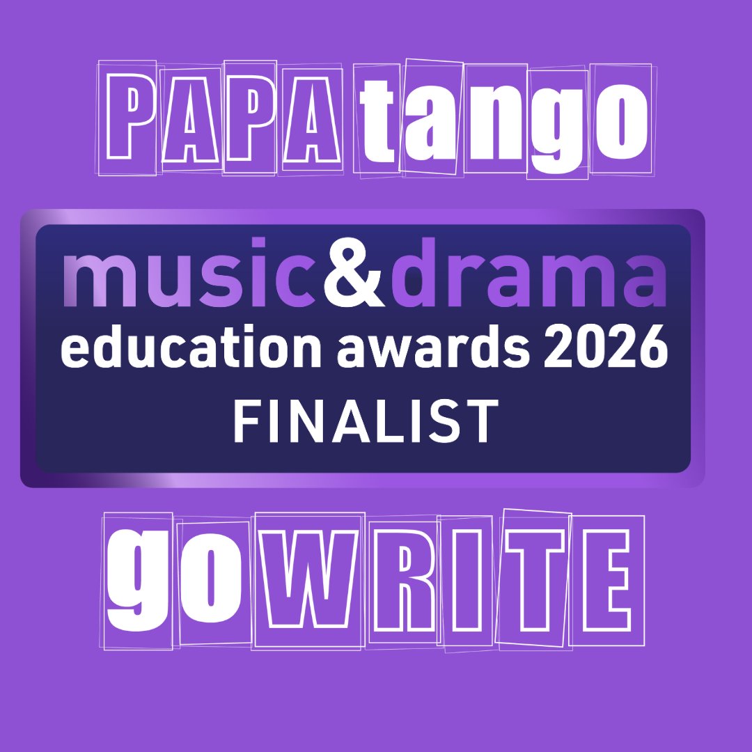 PapatangoTC's tweet image. We are very proud to be finalists in the Music &amp;amp; Drama Education Awards 2026 with our creative learning programme. #GoWrite has turned thousands of young people into published and performed playwrights. All you need is a story. #musicanddramaeducationawards