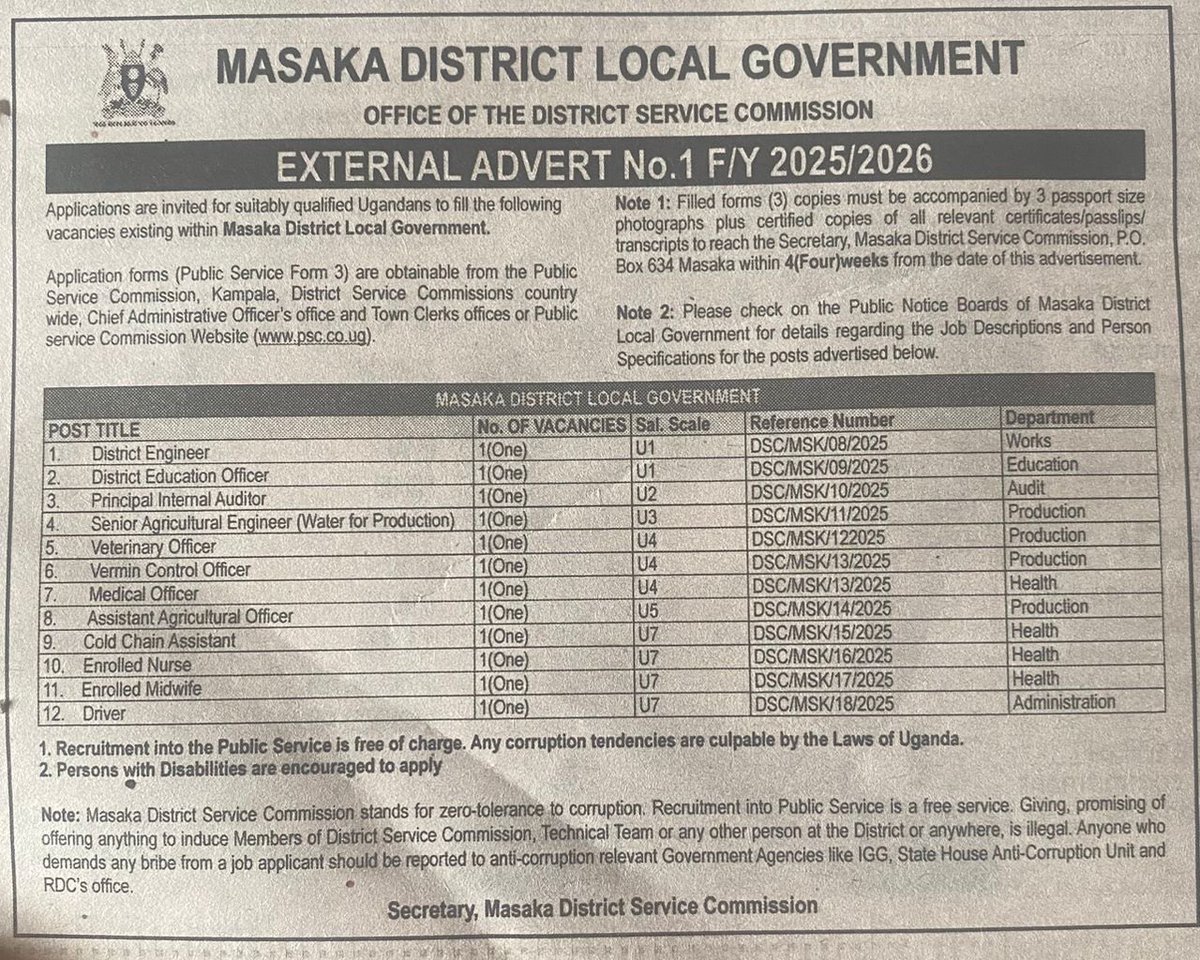 JobAdvertsUG's tweet image. 