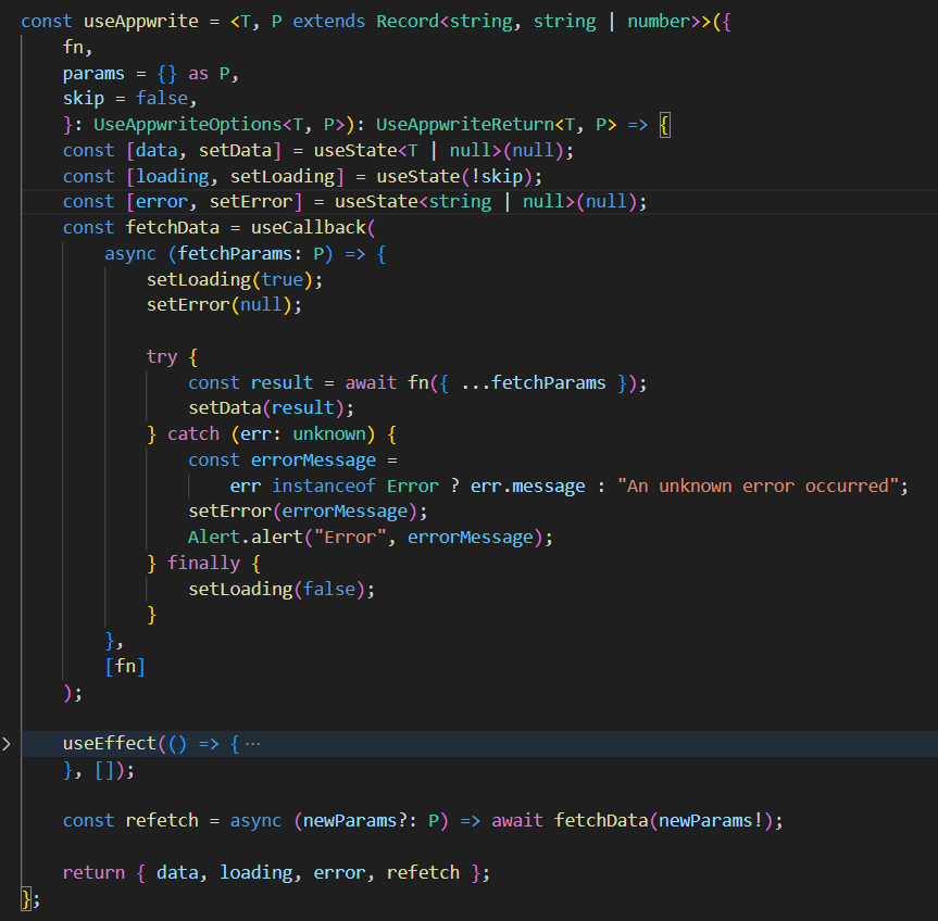 poojagrg1111's tweet photo. #LUD25
Today, I implemented a dynamic Search page in my app, integrating reusable logic through a custom useAppwrite hook for fetching and refetching data with parameters like category and query.
#FestiveOfLearning #LearningUtsav2025
@learning_utsav https://t.co/eZD26Ftgp3
