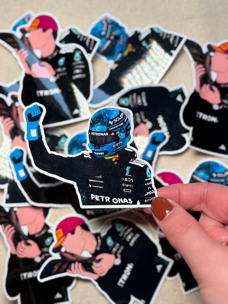 littlemissusan's tweet photo. F1 GIVEWAY!🏎️

to celebrate my new stickers inspired by george, i’m giving away 2 stickers!

- follow + rt to enter 
- bonus: follow me on Instagram [@/littlemissusan] to double your chances!

winner announced on october 30th at 5pm cet✨

#f1 #f1twt #MexicoGP #GR63 https://t.co/VYpcbwvCkp