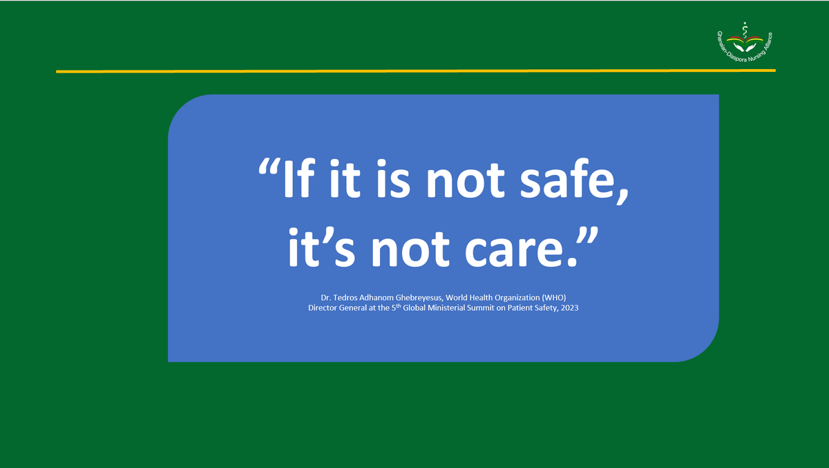 stevadom2011's tweet photo. Landmark reports in 2018 revealed major gaps in quality of care, including safety, patient experience &amp; effectiveness.
Nurses &amp; midwives are key to Ghana’s quality &amp; safety agenda. 👩🏾‍⚕️
Kudos to the GRNMA &amp; 1,000+ clinicians who joined the webinar!
#QualityCare #PatientSafety https://t.co/sRypmgijB6