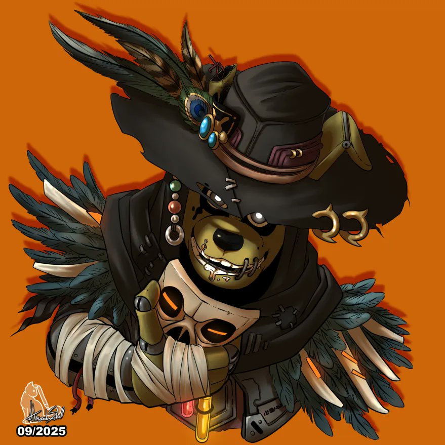 BadgerlordTasso's tweet photo. @Borderlands Boo back at you! (art by @Chaos_Child) https://t.co/jTVMGkgxB0