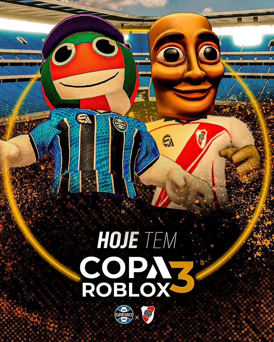 Copa_Roblox's tweet image. MATCHDAY! HOJE TEM #COPAROBLOX
Grêmio X River Plate direto do Rio Grande do Sul!