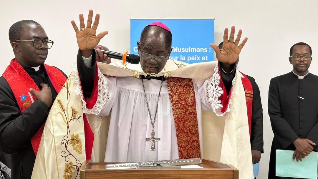 UN_Cameroon's tweet photo. Religious leaders from the CMR Asso. for #Interfaith_dialogue, #ACADIR have prayed for peace & called on Cameroonians to build & preserve peace during and after elections. #UNCMR RC, @IssaSanogoUN & @PNUDCameroon ResRep, @ciowela attended the ecumenical 🙏🏽 service in Y’de. https://t.co/ZLmzyh93SU