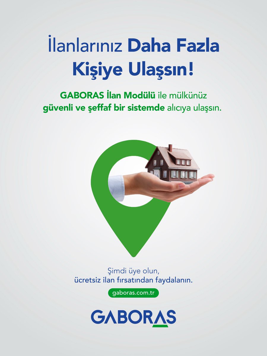 🚀 İlanınız gözden kaçmasın!

GABORAS İlan Modülü ile mülkünüz:

✔ Haritada konumlanır,
✔ Şeffaf ve güvenilir sistemde öne çıkar,
✔ Daha fazla alıcıya ulaşır.

Üstelik üyelikle birlikte ücretsiz ilan fırsatı sizi bekliyor 👉 gaboras.com.tr

#Gaboras #ilanmodülü
