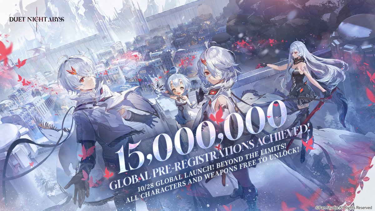 Duet Night Abyss | 15 Million Global Pre-Registrations Reached!

The wasteland has its end; the promised sun will rise as it always has.
Do you see it? The thread pulling you forward is the very first ray of dawn.

All milestone rewards are now unlocked! Thank you, Phoxhunters,