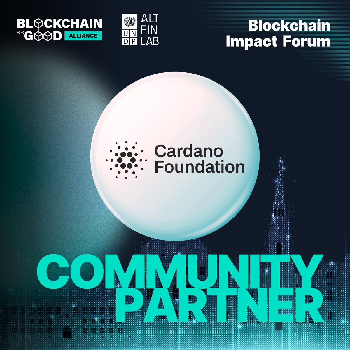 Cardano_CF's tweet photo. We are proud to be a Community Partner for the Blockchain Impact Forum, hosted by Blockchain for Good Alliance (BGA) and UNDP AltFinLab.

Join @chainforgood and @UNDPAltFinLab in Copenhagen, Denmark, 4-5 Nov, 2025. https://t.co/WvU2cIFdqi