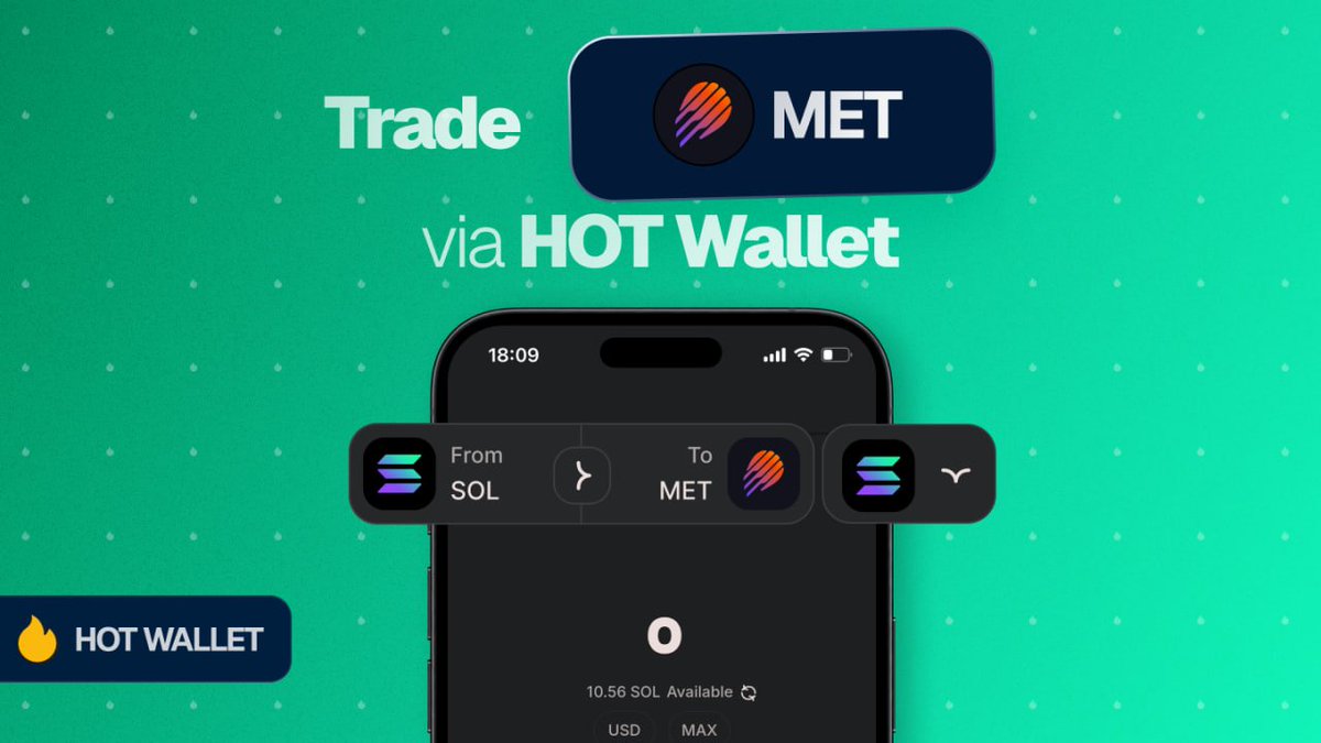 hotdao_'s tweet photo. Trading $MET by @MeteoraAG is available in HOT Wallet 🔥 https://t.co/U6cEkVlj2G