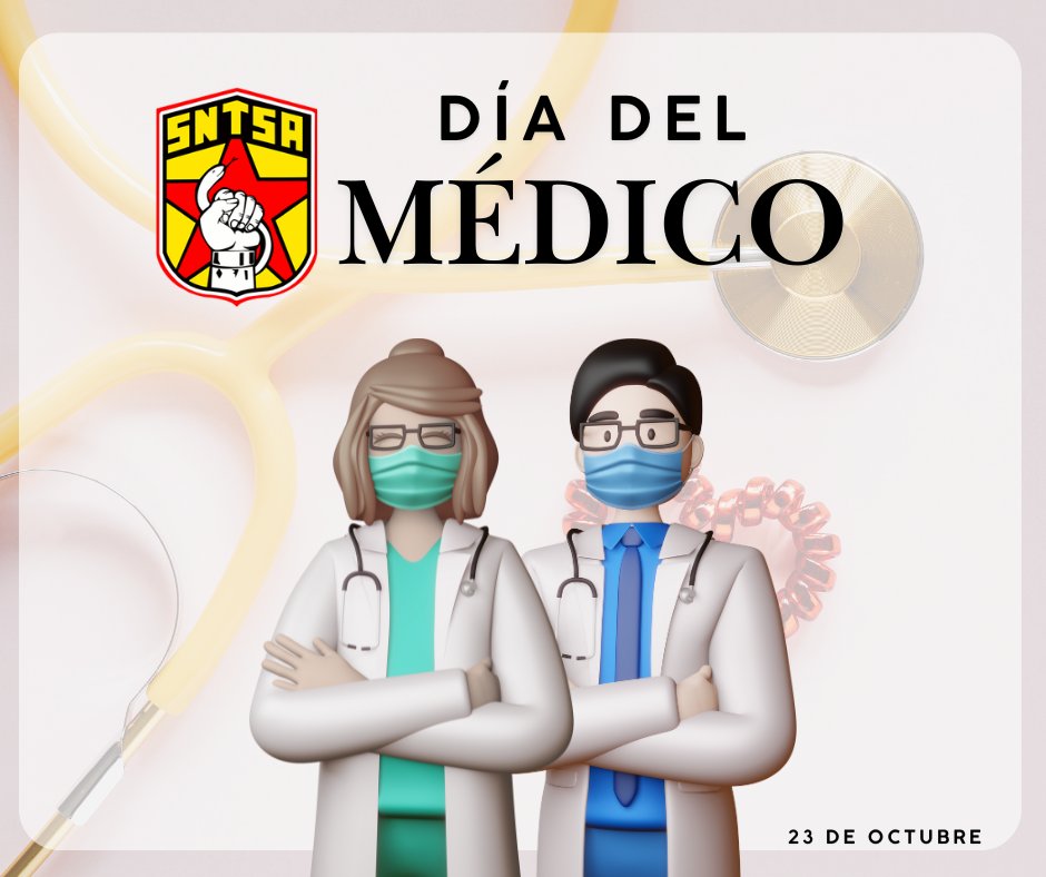 Hoy celebramos a quienes dedican su vida a cuidar la de los demás, a los que no tienen horarios, a los que siempre tienen que estar.

Gracias a todas y todos los médicos por su entrega, su empatía y su vocación de servicio.

Desde el CEN del SNTSA reconocemos su valiosa labor por
