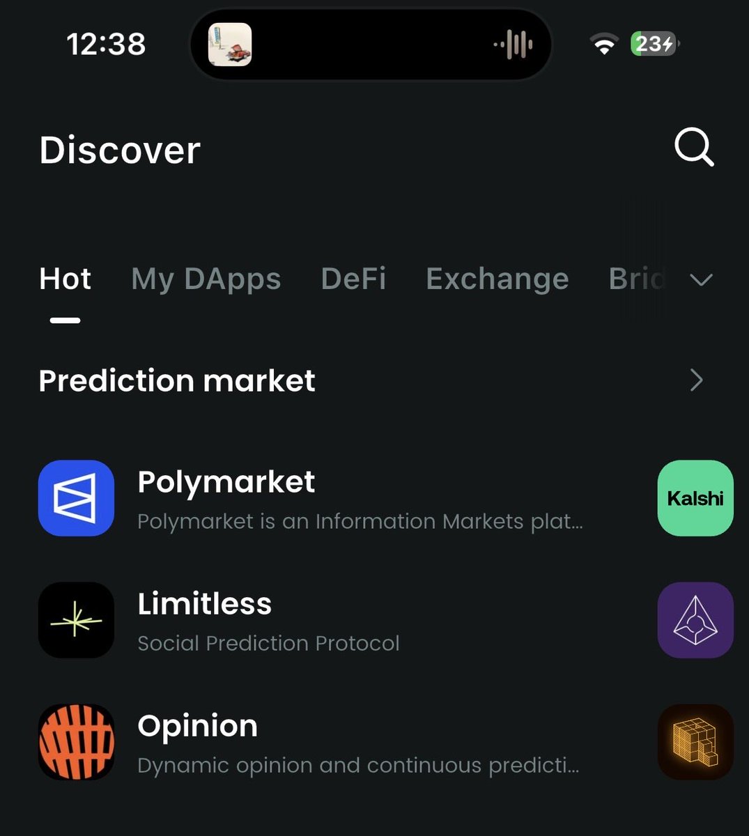 kris_bee0's tweet image. Wallets used to be just for holding assets, now it’s becoming an actual platform 

@BitgetWallet just integrated Limitless Market to the wallet, this means you can now predict crypto and stocks without leaving the app

Same place you store funds, send payments and top up your…