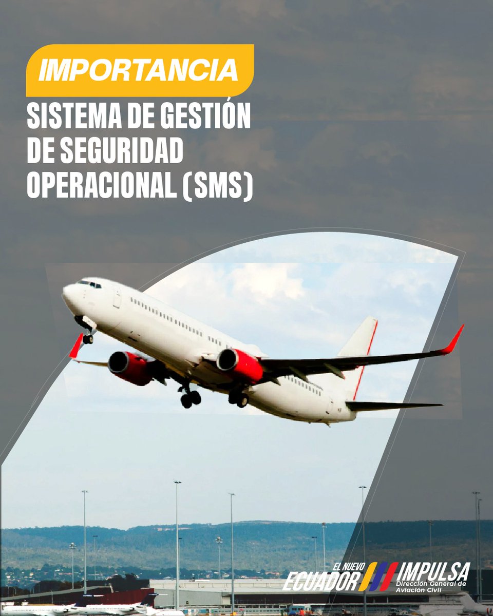 DGAC_Ecuador's tweet image. ¡Tu seguridad al viajar es nuestro compromiso! 

La implementación del Programa Estatal de Seguridad Operacional (SSP) mejora la gestión de seguridad en cada vuelo. #DGAC #SSPEcuador. 

Aquí más detalles ⬇